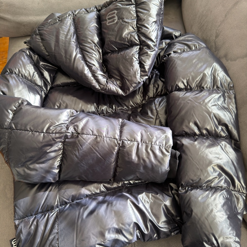 Shiny Black Puffer Jacket